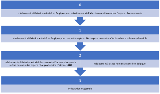 La cascade thérapeutique pour les animaux producteurs de denrées alimentaires terrestres jusqu'au 27/01/2022